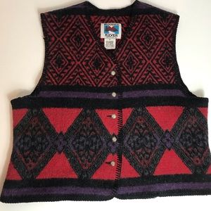 Wooded river vintage wool blend sweater vest
